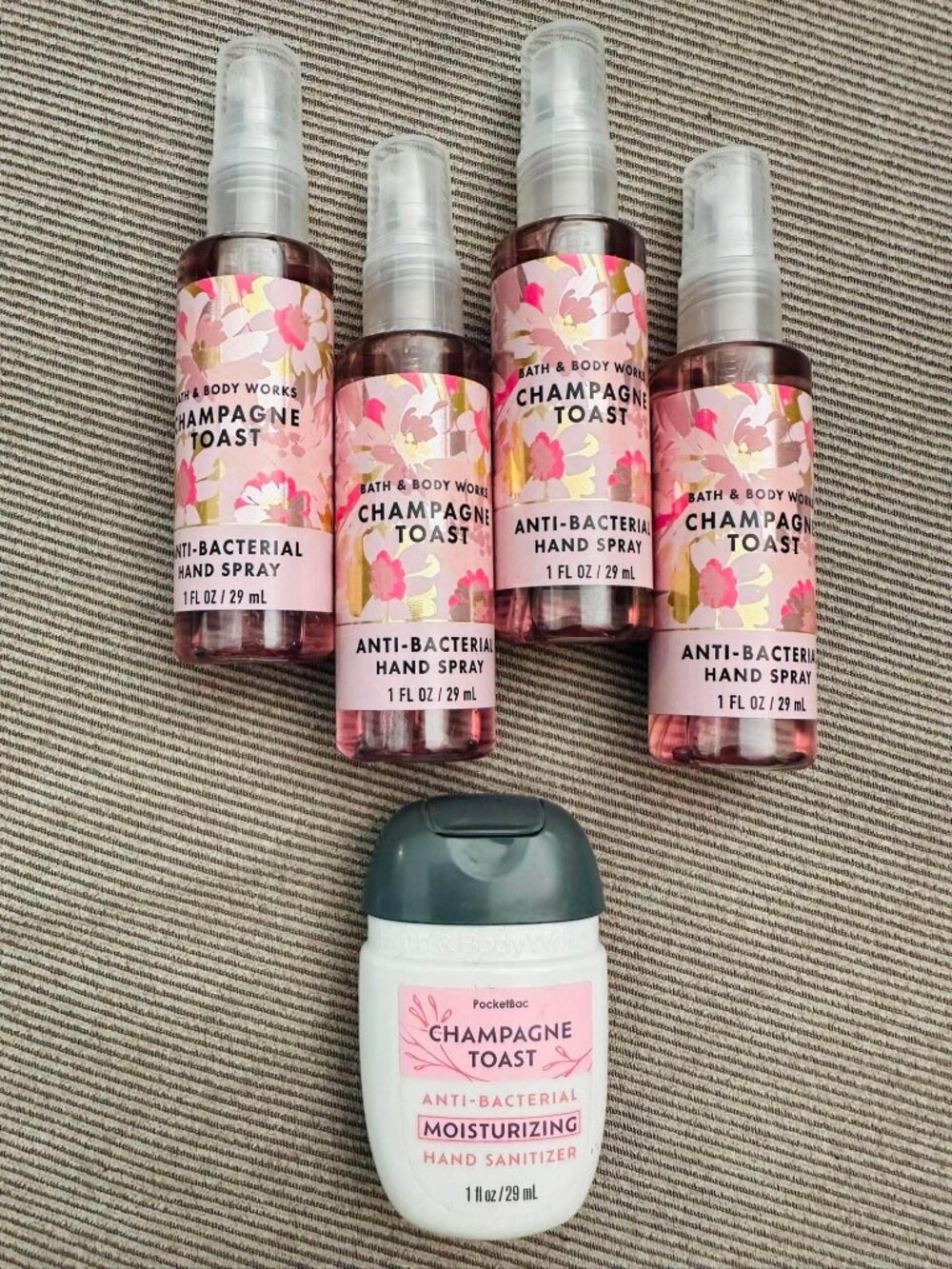Bath & Body Works Champagne Toast Hand Sanitizer Spray Lot of 5 *NEW*